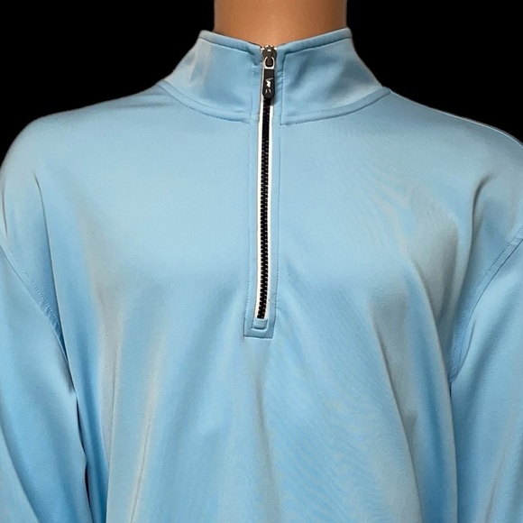 F&G Tech Sky Blue XXL Quarter Zip Stretch Pullover in EUC - Picture 2 of 8